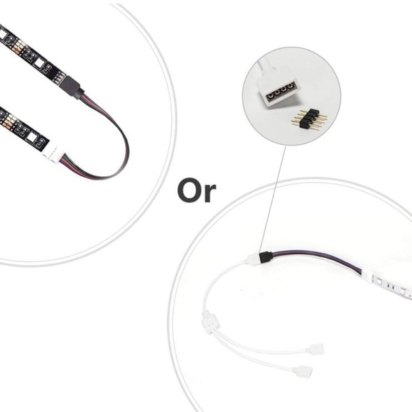 FUMENTON LED Strip Connector Kit for 5050 10mm 4Pin,Includes 8 Types of Solderle - Picture 4 of 11